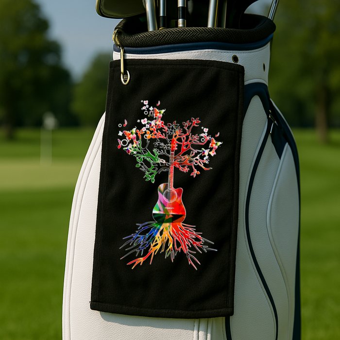 Guitar Roots Tree Of Life Golf Towel