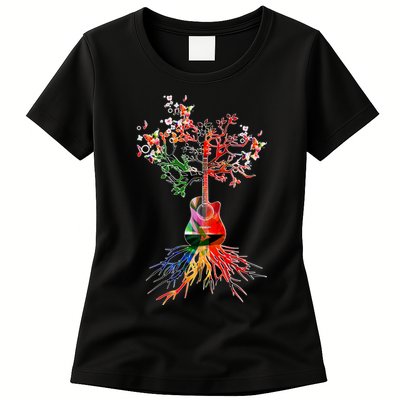 Guitar Roots Tree Of Life Womens T-Shirt
