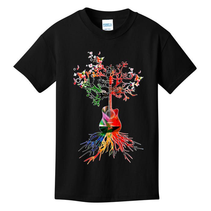 Guitar Roots Tree Of Life Kids T-Shirt