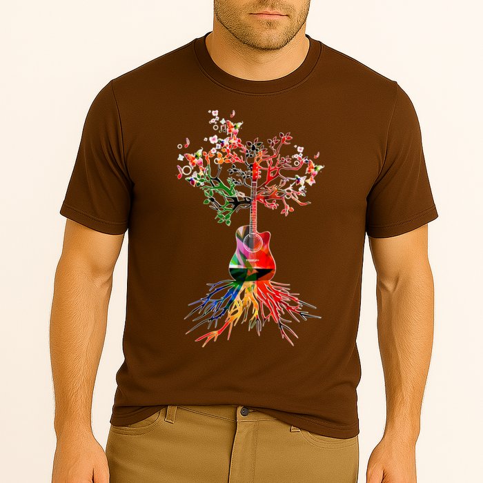 Guitar Roots Tree Of Life Cooling Performance Crew T-Shirt