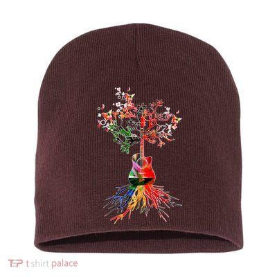 Guitar Roots Tree Of Life Short Acrylic Beanie