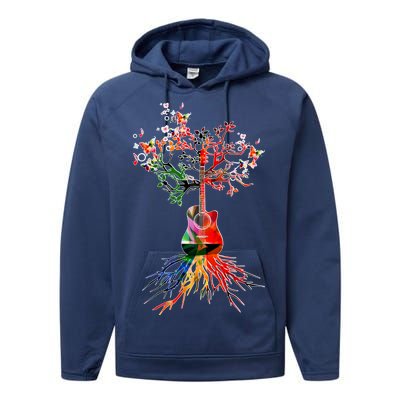 Guitar Roots Tree Of Life Performance Fleece Hoodie