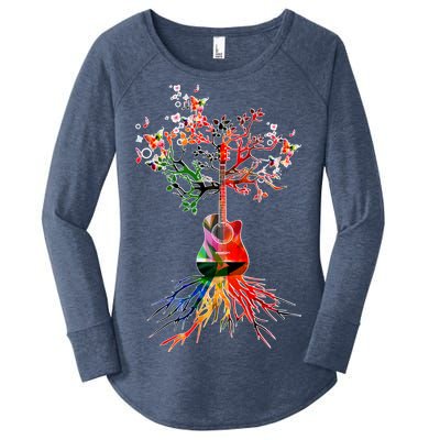 Guitar Roots Tree Of Life Women's Perfect Tri Tunic Long Sleeve Shirt