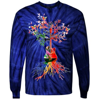 Guitar Roots Tree Of Life Tie-Dye Long Sleeve Shirt