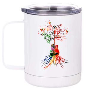 Guitar Roots Tree Of Life 12 oz Stainless Steel Tumbler Cup