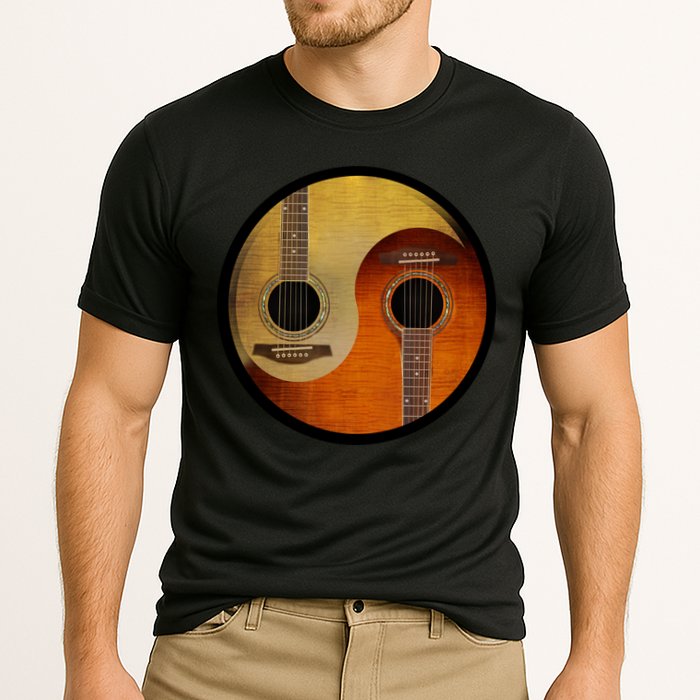 Guitar Yin And Yang Cooling Performance Crew T-Shirt