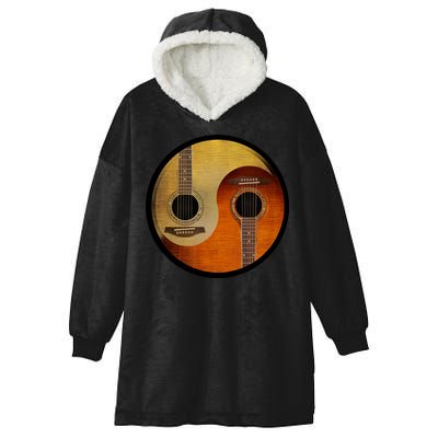 Guitar Yin And Yang Hooded Wearable Blanket