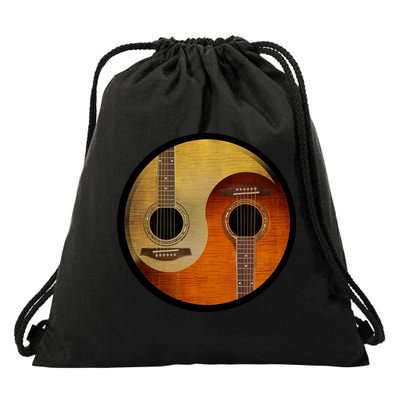 Guitar Yin And Yang Drawstring Bag