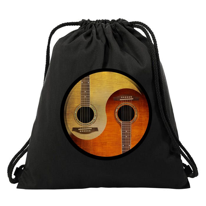 Guitar Yin And Yang Drawstring Bag