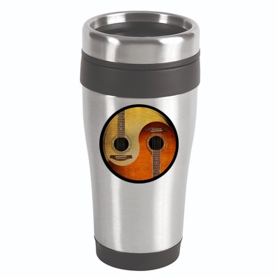 Guitar Yin And Yang 16oz Travel Tumbler