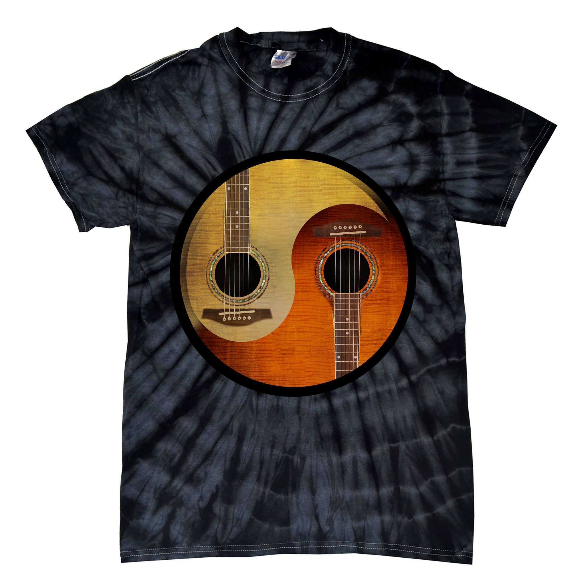 Guitar Yin And Yang Tie-Dye T-Shirt