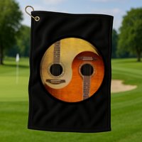 Guitar Yin And Yang Golf Towel