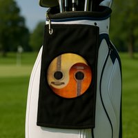Guitar Yin And Yang Golf Towel
