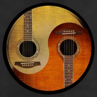 Guitar Yin And Yang Golf Towel