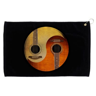 Guitar Yin And Yang Grommeted Golf Towel