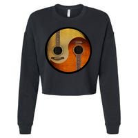 Guitar Yin And Yang Cropped Pullover Crew