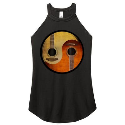 Guitar Yin And Yang Women's Perfect Tri Rocker Tank