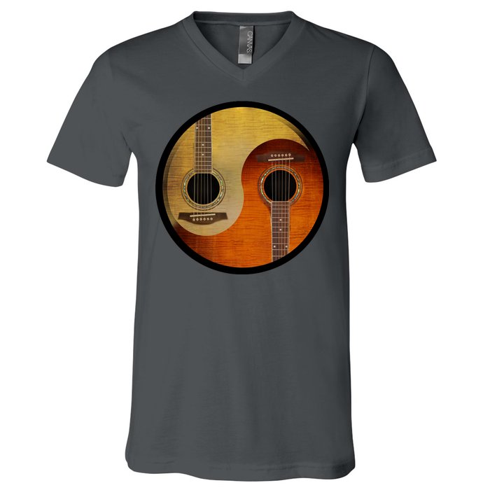 Guitar Yin And Yang V-Neck T-Shirt