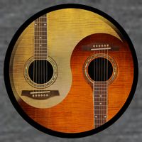 Guitar Yin And Yang Button