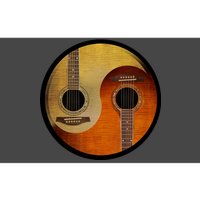 Guitar Yin And Yang Bumper Sticker