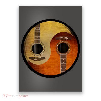 Guitar Yin And Yang Poster
