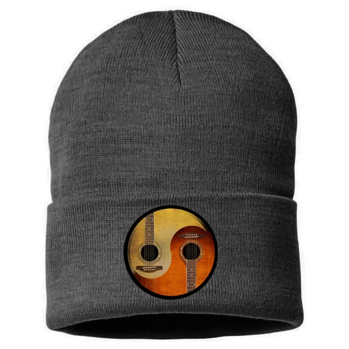 Guitar Yin And Yang Sustainable Knit Beanie