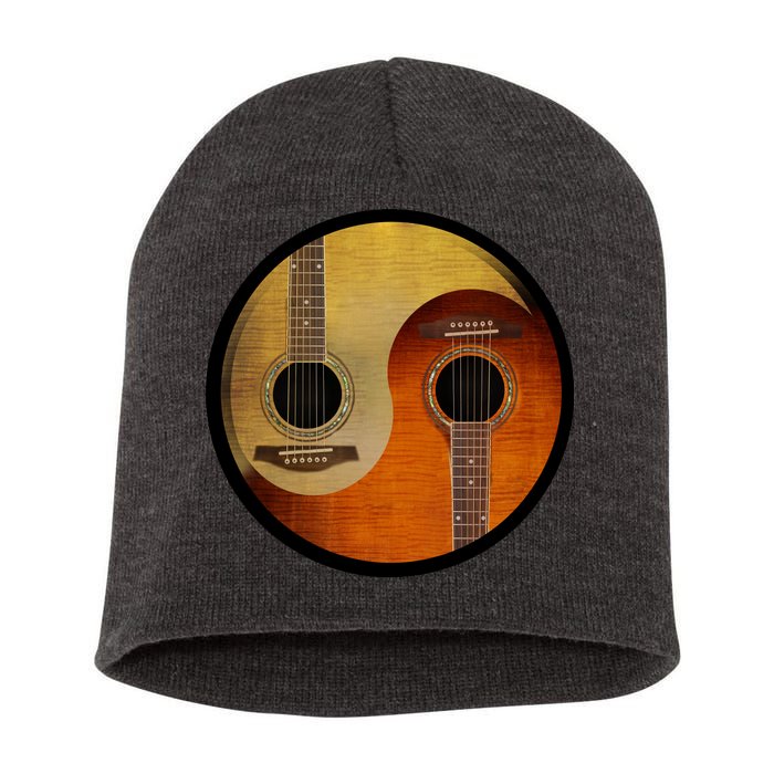 Guitar Yin And Yang Short Acrylic Beanie