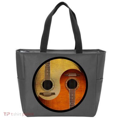 Guitar Yin And Yang Zip Tote Bag