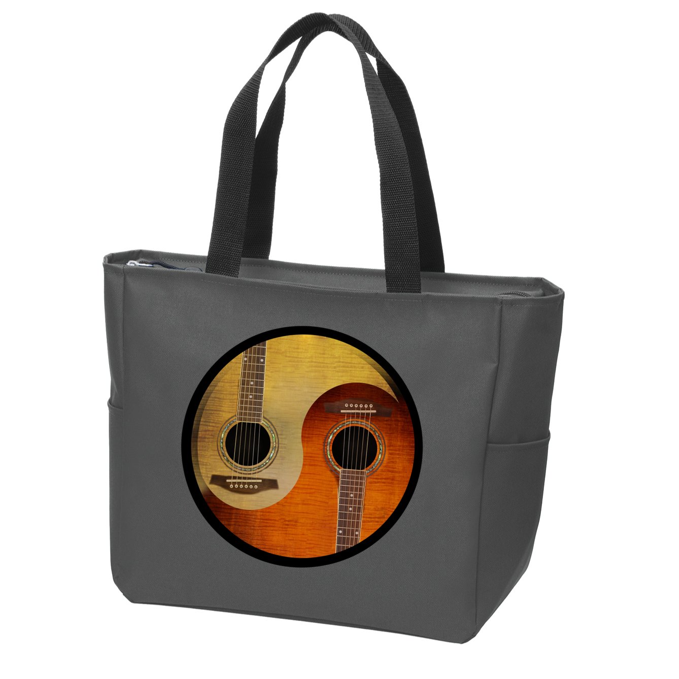 Guitar Yin And Yang Zip Tote Bag