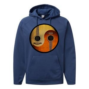 Guitar Yin And Yang Performance Fleece Hoodie