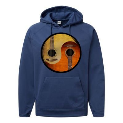 Guitar Yin And Yang Performance Fleece Hoodie