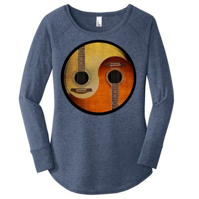 Guitar Yin And Yang Women's Perfect Tri Tunic Long Sleeve Shirt