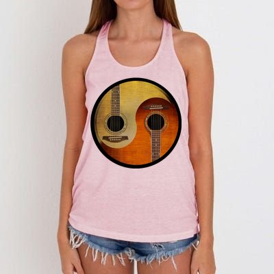 Guitar Yin And Yang Women's Knotted Racerback Tank