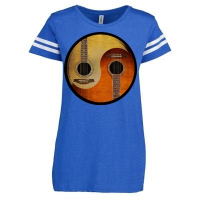 Guitar Yin And Yang Enza Ladies Jersey Football T-Shirt