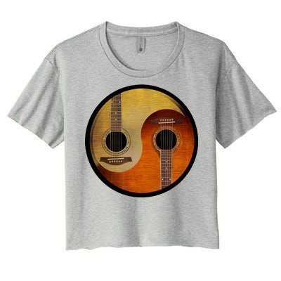 Guitar Yin And Yang Women's Crop Top Tee