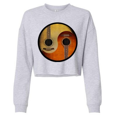 Guitar Yin And Yang Cropped Pullover Crew