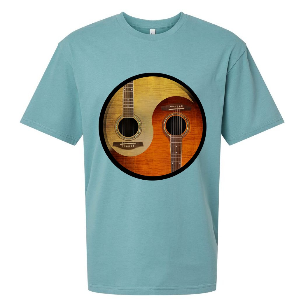Guitar Yin And Yang Sueded Cloud Jersey T-Shirt