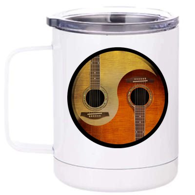 Guitar Yin And Yang 12 oz Stainless Steel Tumbler Cup