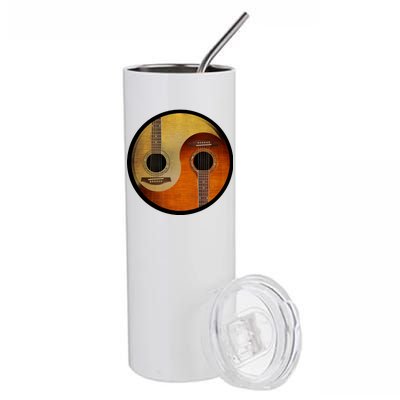 Guitar Yin And Yang Stainless Steel Tumbler