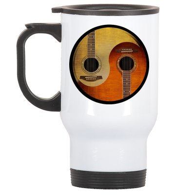 Guitar Yin And Yang Stainless Steel Travel Mug