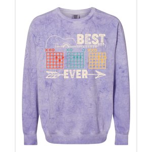 Guitarist Chords Best Dad Ever Colorblast Crewneck Sweatshirt