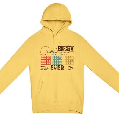 Guitarist Chords Best Dad Ever Premium Pullover Hoodie