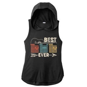 Guitarist Chords Best Dad Ever Ladies PosiCharge Tri-Blend Wicking Draft Hoodie Tank