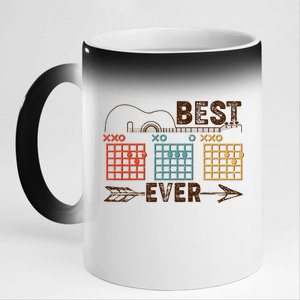 Guitarist Chords Best Dad Ever 11oz Black Color Changing Mug