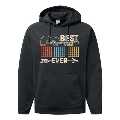 Guitarist Chords Best Dad Ever Performance Fleece Hoodie