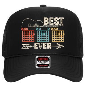 Guitarist Chords Best Dad Ever High Crown Mesh Back Trucker Hat