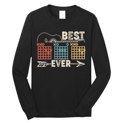 Guitarist Chords Best Dad Ever Long Sleeve Shirt