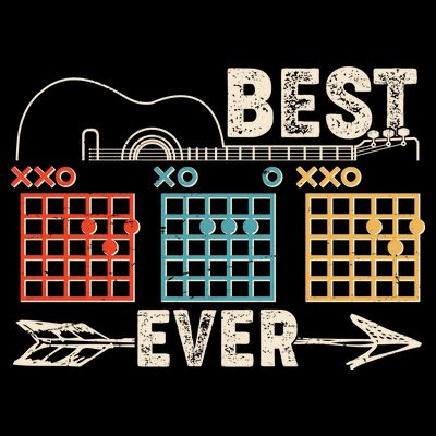 Guitarist Chords Best Dad Ever T-Shirt