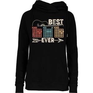 Guitarist Chords Best Dad Ever Womens Funnel Neck Pullover Hood