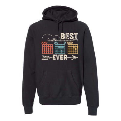 Guitarist Chords Best Dad Ever Premium Hoodie